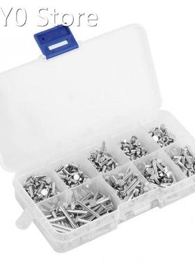 450Pcs M2.5 Flat Head Aluminum Rivets Flat Head Solid Rivet