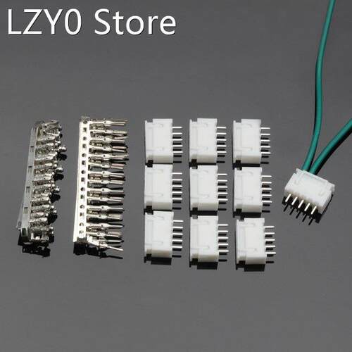 100PCS 2.54XH 2/3/4/5/ 6 Pin Wire Connector Kit Housing Pin