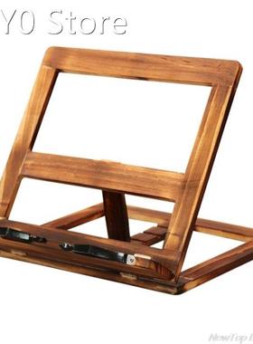 Foldable Recipe Book Stand,Wooden Frame Reading Bookshelf,Ta