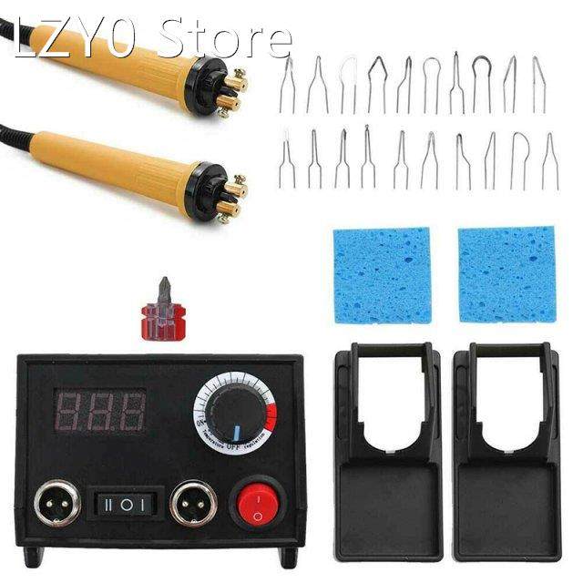 220V Pyrography Pen Burning Machine Wood Burner Crafts Set w