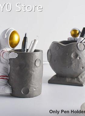 Pen Holder Resin Astronaut Design Office School Stationery L