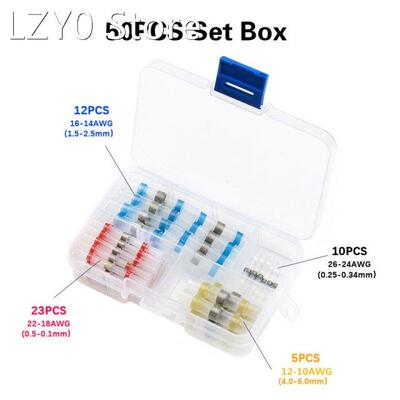50Pcs Heat Shrink Sordering Terminals Waterproof Solder Slee