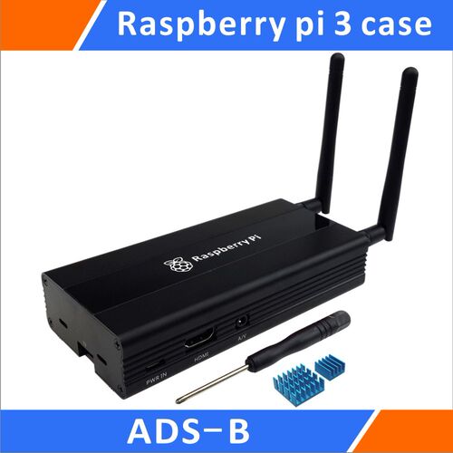 Aluminum Case for ADS-B Raspberry Pi 3 B+ Stratux DIY Kit Bl