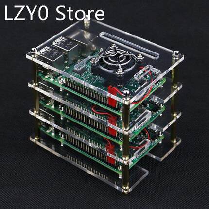 3 Layer Raspberry Pi 4 Model B Acrylic Case Clear Box Cover