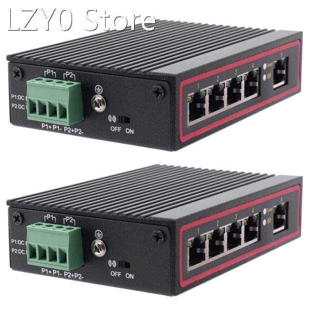 2X 5-Port RJ45 10/100M Ethernet Desktop Switch Hubs Network