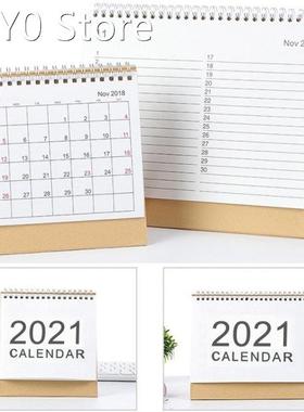 2021 Simple Desktop Calendar English Coil Daily Monthly Plan