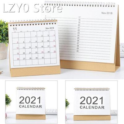 2021 Simple Desktop Calendar English Coil Daily Monthly Plan