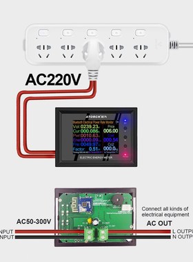 AC Meter AC30-500V 30A Digital Voltage app indicator Power E
