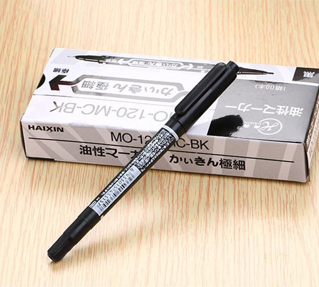 10Pcs/lot Permanent Paint Marker Pen Twin Tips Doubled Heade
