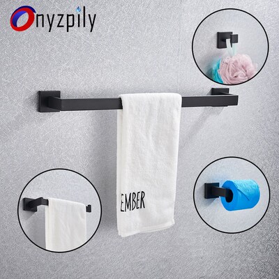 Onyzpily Towel Bar Shelf Toilet Paper Holder Bathroom Hardw