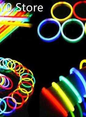100 Pcs/Set Glow Sticks Bracelet Necklaces Neon Party Lights