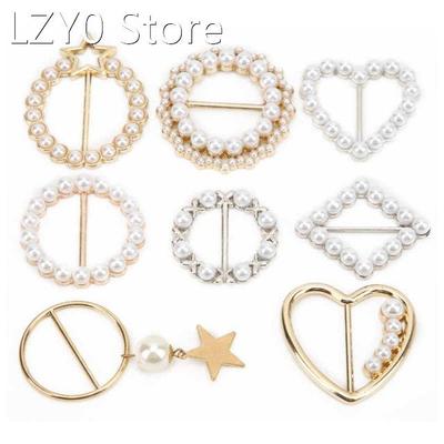 T?Shirt Clips Pearls Scarf Buckle Exquisite Craft for Weddin