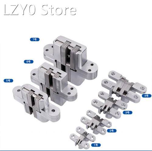 7 Size 304 Stainless Steel Hidden Hinges Invisible Concealed