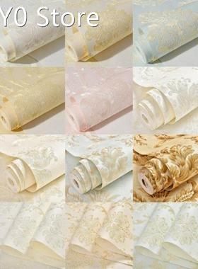 R9UC 3D Look Non-Woven Wallpaper Euro Ornament Embossed Flow