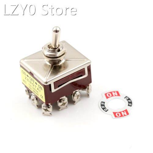 1 x Toggle Switch 380V 10A ON/OFF/ON 3 Positions 12 Pin Latc