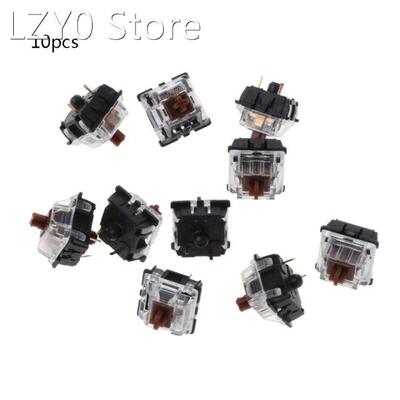 10Pcs Mechanical Keyboard Gateron MX 3 Pin Brown Switch Tran