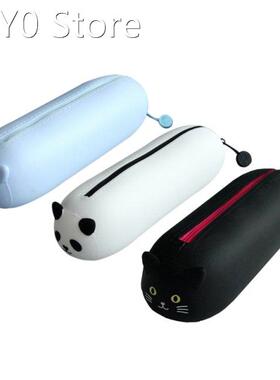 Cartoon Silicone Stationery Case Multi-purpose Pen Holder Wa