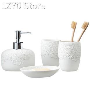 Toothbrush Set Decorative Cup Bathroom Ceramic Accessories