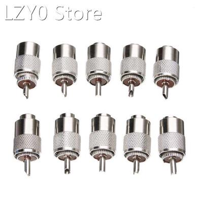 10Pcs/pack UHF PL-259 Male Solder RF Connector Plugs+UG-176