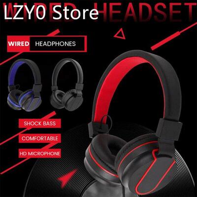 Adjustable Wired Headphone Home Hotel Net Bar Over Ear Heads
