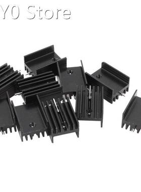 10 Pcs 21x15x11mm Black Aluminum Heat Sink for TO-220 Mosfet