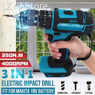 10mm Chuck Impact Drill 350N.m Cordless Electric Drill For M