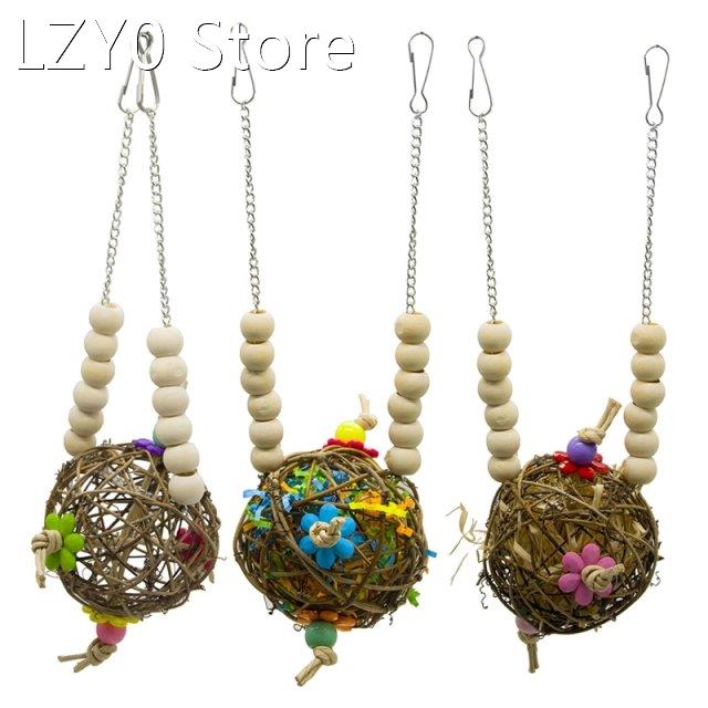 2022 New Parrot Shredding Toys Parakeet Chewing Toy Cage Shr