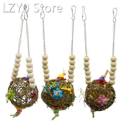 2022 New Parrot Shredding Toys Parakeet Chewing Toy Cage Shr