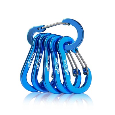 Booms Fishing CC1 6Pcs Aluminum Alloy Carabiner Keychain Out