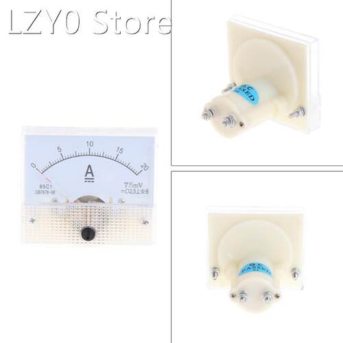 DC 0-20A Amperometer Dial Current Meter Tester Panel For Exp