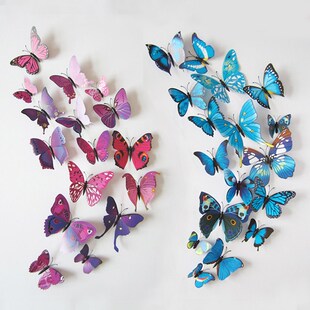 3D Butterfly Living Room Curtain Refrigerator PVC Wallpaper