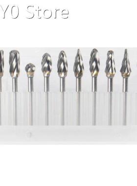 10Pcs Carbide Rotary File Milling Cutter Single Grain Tungst