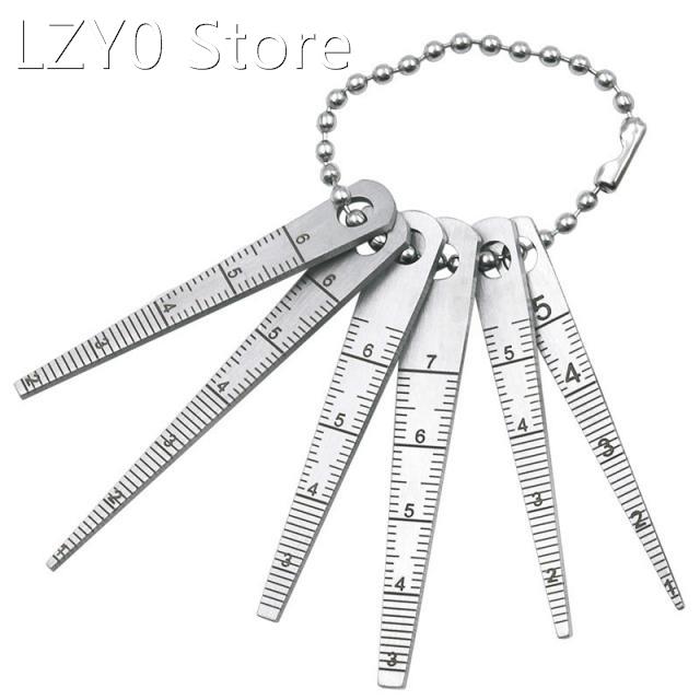 6Pcs/Set Stainless Steel 0-7mm Taper Gauge Weld inspection r