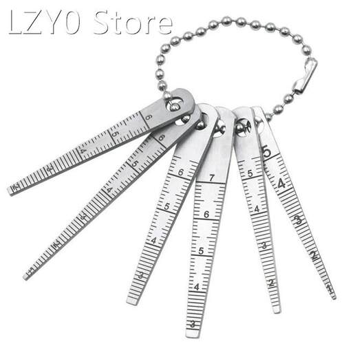 6Pcs/Set Stainless Steel 0-7mm Taper Gauge Weld inspection r
