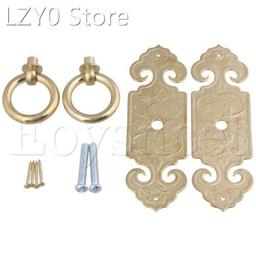 2 x Brass Vintage Straight Drop Handle for Cupboard Decorati