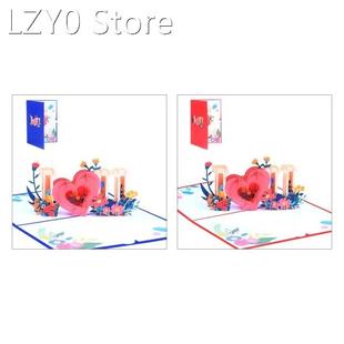 2022 New Heart Flower Pop Up Valentines Day Card 3D Popup Gr
