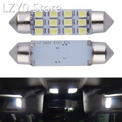 White Dome Map Lamp 42MM 12SMD 3528 Festoon LED Bulbs Car In