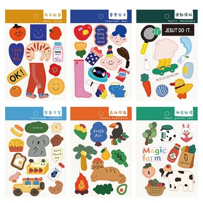 10Kinds colorful cartoon waterproof stickers DIY scrapbooki