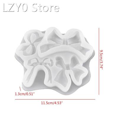 2022 New Bowtie Ribbon Silicone Resin Mold Bow Pendant Cryst