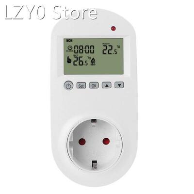 Programmable Plug in Thermostat EU Socket 16A Electric Heati