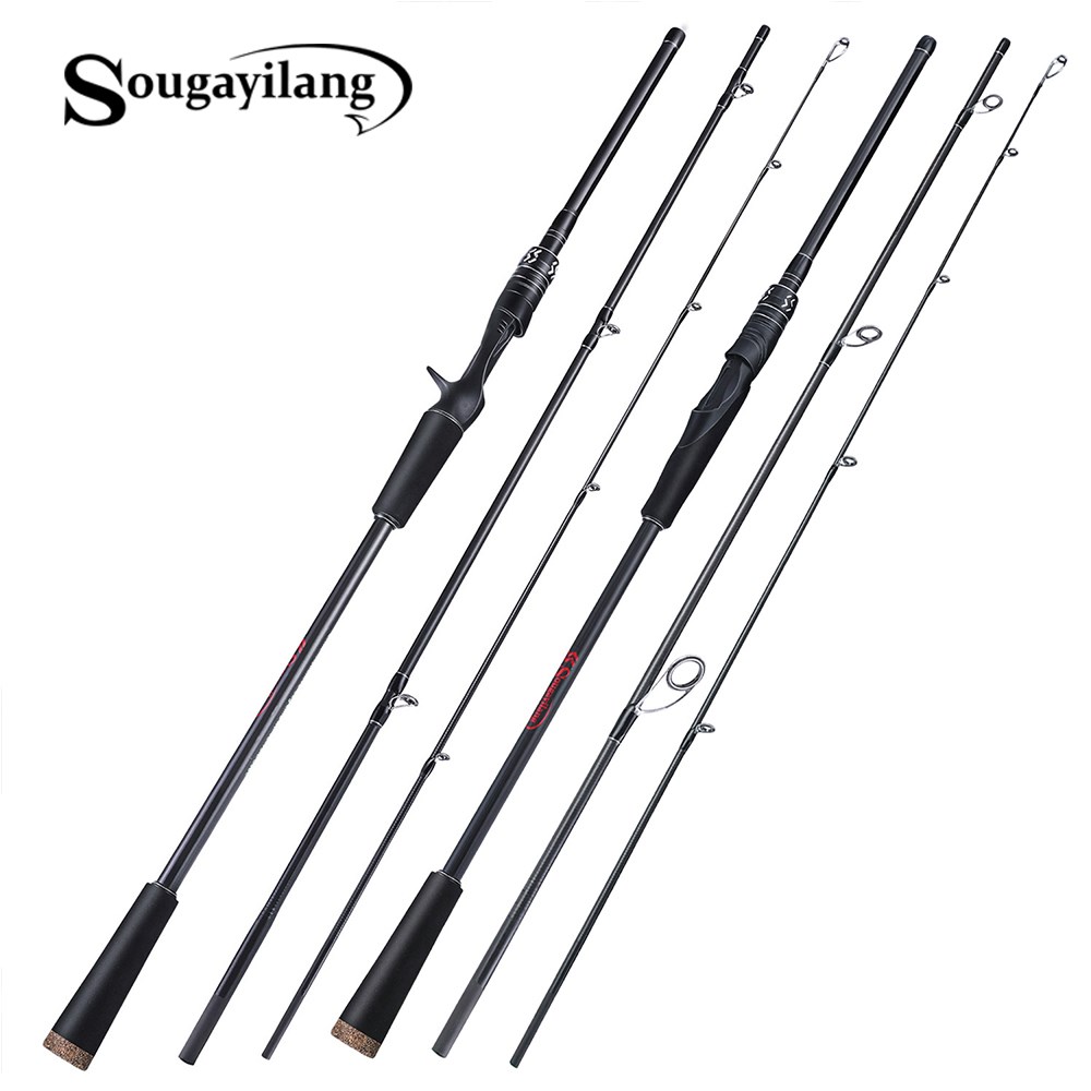 1.8-2.4m 3 Section Baitcasting Fishing Rod Travel Ultra Ligh