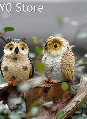 Landscape Owl Doll Resin Fairy Home Garden DIY Decor Micro O