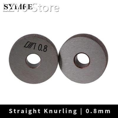 2x Steel Single Straight Coarse 0.8mm Pitch Linear Knurling