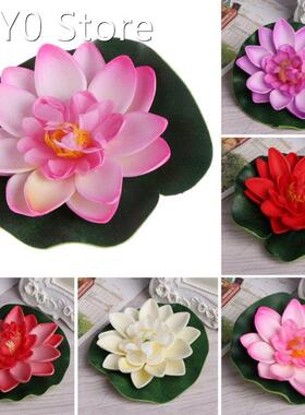 Artificial Fake Floating Flowers Lotus Water Lily Plants Gar