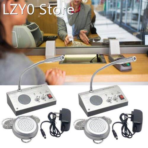 Dual Way Window Intercom System Bank Counter Interphone Zero