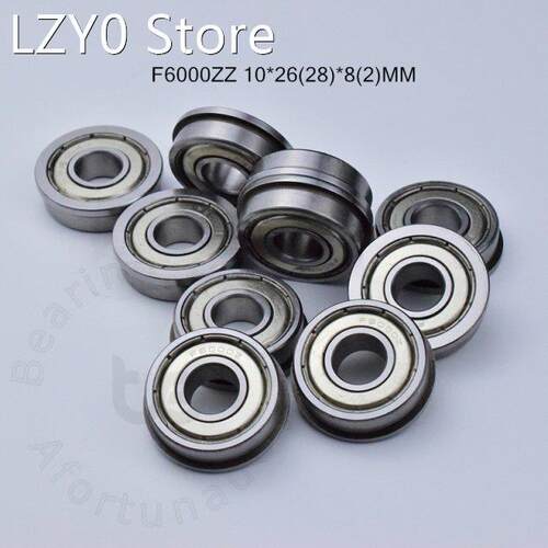 Flange 10pcs F6000ZZ 10*26(28)*8(mm) Free shipping chrome s