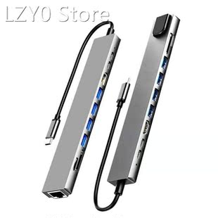 Multi-function 10 In 1 Docking Station Type C Adapter 100W P