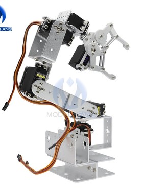 Silver/Black Manipulator ROT3U 6DOF Aluminium Robot Arm Mech