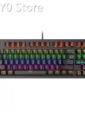 K2 Mechanical Gaming Keyboard RGB Backlit Blue Switch 87 Key