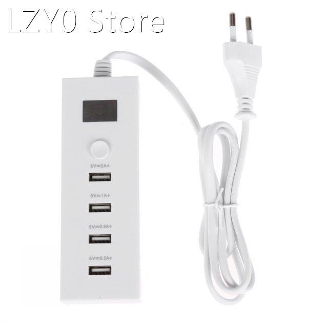 4 Ports Multifunction USB Charger Quick Charging Smart Plug